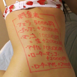 【素人エロ画像】淫語を身体に落書きされ晒された女たちの画像