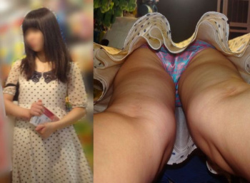 エロで大事なのは臨場感…女性の下半身をこっそり隠し撮りしたヤバ過ぎる逆さ撮りパンチラ画像の画像