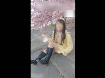 【個人撮影】彼女との花見デートからホテルでのエッチまで撮った素人カップル投稿映像がこちら！の画像
