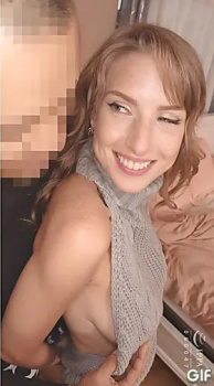 悩ましい表情で誘うメリケン巨乳美人妻【GIF15枚】の画像