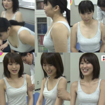 タンクトップ美乳おっぱいで肩こりセルフケアと魅せた「東洋医学　ホントのチカラ」の画像