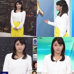 NHK赤木野々花アナが美貌と純白ブラウスの衣装で魅せた 5/20「NHKニュース7」の画像