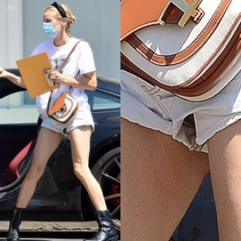 デニムショーパンの隙間からパンチラ覗かせた ダイアン・クルーガー(Diane Kruger)の画像