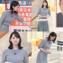 TBS山本恵里伽アナが美貌と美乳で魅せた 4/23「NEWS23」の画像