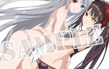『デート・ア・バレット』BD/DVD店舗特典で女の子のエロい下着姿のエロイラストなどの画像