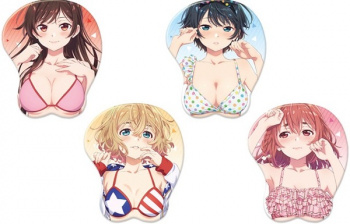 『彼女、お借りします』女の子たちのえっちなムチムチおっぱいのエロマウスパッド！の画像