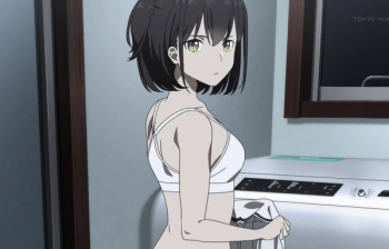 アニメ『究極進化したフルダイブRPGが現実よりもクソゲ―だったら』1話でエロい下着姿や入浴シーンの画像