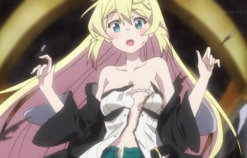 アニメ『スライム倒して300年』11話で女の子のエロい服が破けるシーンや入浴シーンなど！の画像
