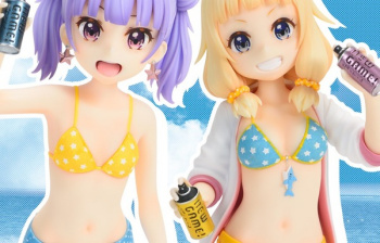『NEW GAME!』涼風青葉と桜ねねのえっちな水着姿のえっちおっぱいのエロフィギュア！の画像