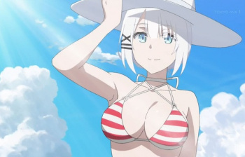 アニメ『探偵はもう、死んでいる。 』5話でエロいおっぱいとお尻のムチムチ水着シーン！の画像