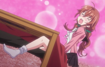 アニメ『女神寮の寮母くん。』9話で女の子たちとこたつの中で足でえっちするシーンなど！の画像