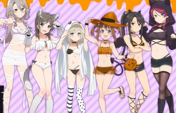 『ハイスクール・フリート』女の子たちのエロい水着ハロウィン衣装のエロイラストグッズ！の画像