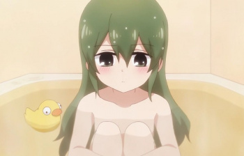 アニメ『先輩がうざい後輩の話』3話で女の子のエロいお風呂入浴シーンやサンタコスなど！の画像