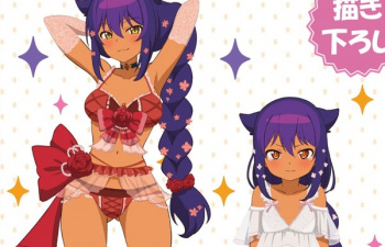 『ジャヒー様はくじけない！』ほぼ下着姿なエロすぎるドレス姿のエロイラストグッズ！の画像