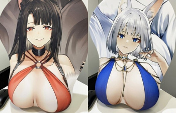 『アズールレーン』赤城と加賀のおっぱいのでかさがエロすぎる等身大おっぱいマウスパッドの画像