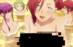 アニメ『終末のハーレム』5話でエロい女の子たち一緒に温泉に入ったりエロシーン！の画像