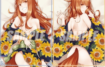 『狼と香辛料』ホロの服がはだけてえっちな裸丸見えのエロイラストグッズのオンラインくじ！の画像