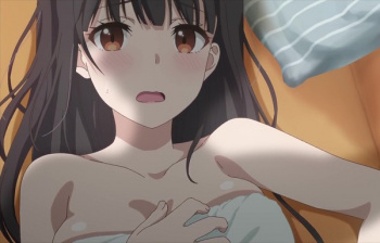 アニメ『継母の連れ子が元カノだった』女の子のエロい全裸やおっぱい揉み！7月放送開始の画像