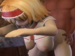 【3Dエロアニメ】 東方の巨乳なアリスが監禁されて中出しセックスされちゃう【MMD】の画像