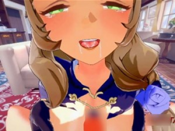 【3Dエロアニメ】原神の巨乳なリサがパイズリフェラチオしたらおっぱいに精液かけられちゃうの画像