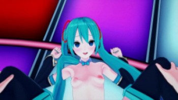 【3Dエロアニメ】初音ミクがライブで群衆の前でオナニーしたあとに中出しセックスされるの画像