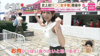 【画像】テレビに偶然写ってしまった袖口からの芸能人のブラチラ画像！の画像