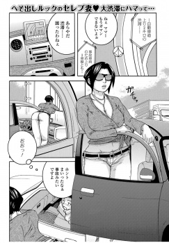 家まで我慢できない息子が大渋滞の中、爆乳母親のわがままボディに襲いかかり車の中で中出し近親相姦！の画像