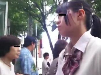 【盗撮動画】ガチ危険行為！純情そうな制服女子校生を尾行して驚異の捲りパンチラ！！の画像