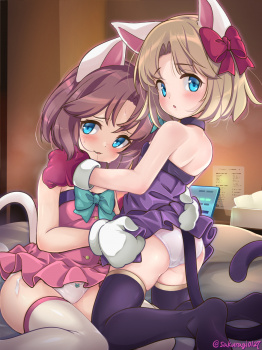 【もねこちゃん&ねねこちゃん】にゃんこ大戦争のロリアイドルもねこちゃんと妹のねねこちゃんの二次エロ画像の画像