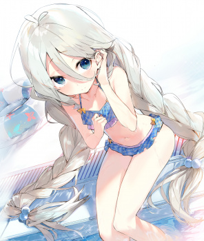 【ビキニロリ少女】二次ロリ少女が寒い時期だけどビキニ着て暖かそうで股間も暖かくなれる二次エロ画像の画像