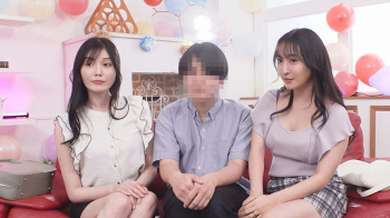 素人参加型モニタリング！ ママ友同士の逆3P筆おろしゲーム かすみ＆ももの画像