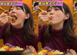 TBS若林有子アナが絶品映えカレーをいやらしく食べるの画像