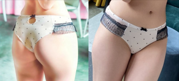 ミスマガ豊田ルナ(20)の水玉生パンティー姿の画像