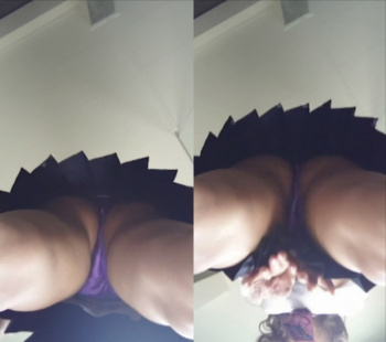 日向葵衣さんが真下からパンツ全部撮られるの画像