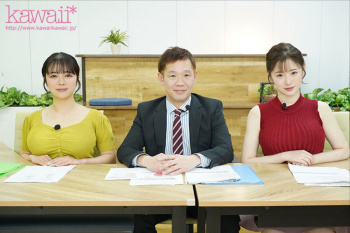崖っぷちの地方局を救うために爆乳アナが2人採用されるの画像
