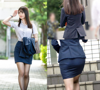 後ろ向いたらお尻パツンパツンだった音楽系新卒OLの奥田さんの画像