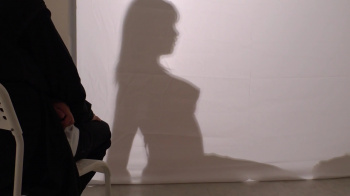 中で何やってるのかを彼氏が当てるシルエットクイズがエロいの画像