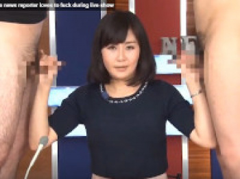 明里ともか ザーメンの香りが…あっここで射精されました！女子アナニュース中に手コキ実況！の画像