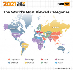 【速報】世界最大エロサイトpornhubが2021年度版性癖統計を発表の画像