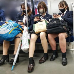 【画像】電車内で女子高生を見かけたら思わず近く陣取り奴ｗｗの画像