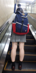 【画像】おまえら、エスカレーターでこんな女子高生の背後に立ったらどうする！？ｗｗの画像