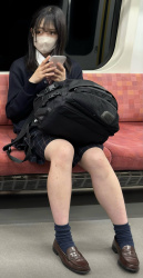 【画像】電車でこういう制服女子高生の隣に座るのって結構な勇気だよなwwの画像