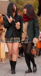 【画像】お前らってこういう黒タイツ制服ＪＫも好きなの？の画像
