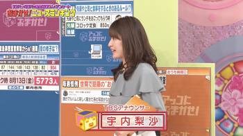 宇内梨沙　おっぱい　ひるおび　２１１０１６の画像
