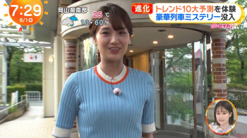 井上清華のニットおっぱい　めざまし　２３０６０２の画像