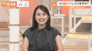 日比麻音子　ノースリーブ　Nスタ　２３０７１９の画像