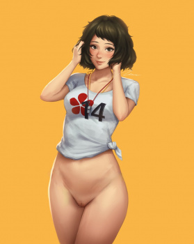 楽な格好が好き！裸にＴシャツ１枚だけ着てる女の子！　その７の画像