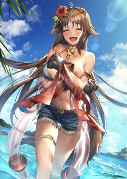 水着が外れて公然で秘部や乳首を晒してしまう女の子！　その２２の画像