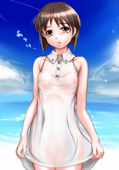 ノーブラ透け透けおっぱい女子！の画像