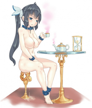 そそり立つディルドに深く腰を下ろしている女の子！の画像